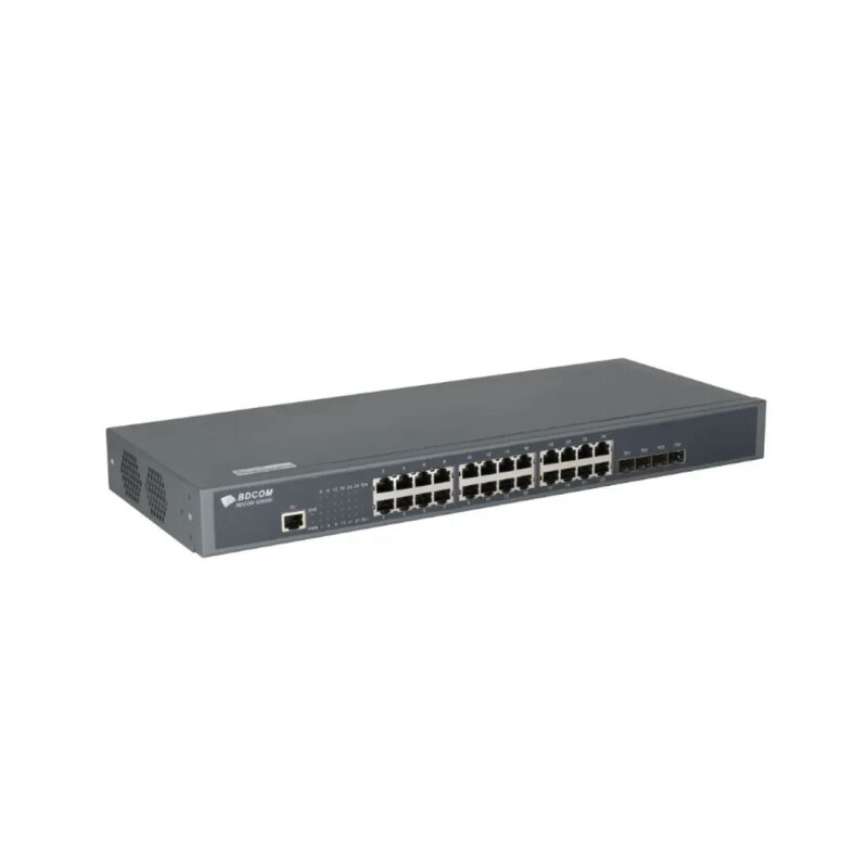 Коммутатор, BDCOM, S2900-24T4X, Управляемый L2+, 24 порта 10/100/1000M RJ45, S2900-24T4X