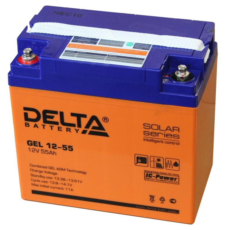 Аккумуляторная батарея GEL 12-55 Delta