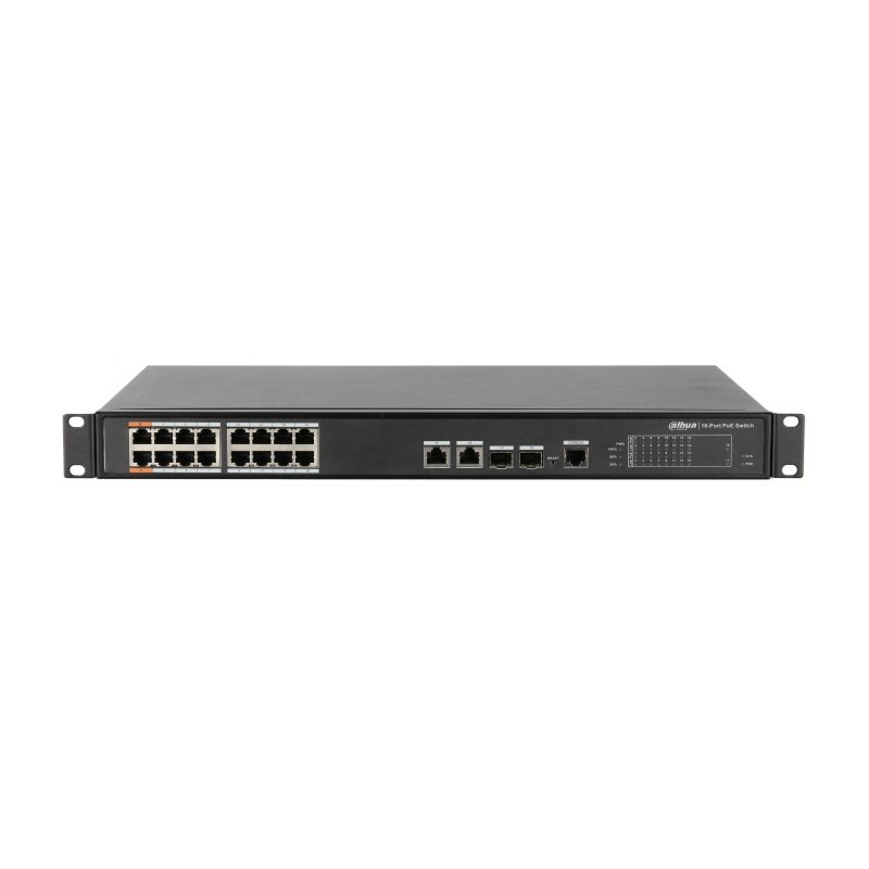 Коммутатор 16-портовый 100-мегабитный управляемый с PoE DH-PFS4218-16ET-190