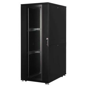 Шкаф LANDE серии DYNAmax 42U 19'' Ш=800мм Г=1000мм, цв.черный LN-SR42U8010-BL-CFAA
