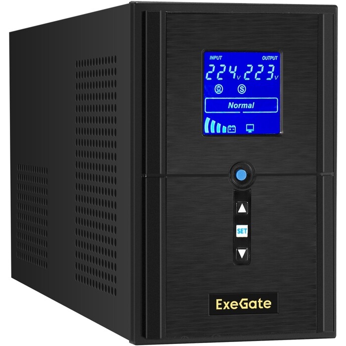 ИБП (инвертор, синус, для котла) ExeGate SineTower SN-1000.LCD.AVR.2SH.1C13.USB EX295981RUS