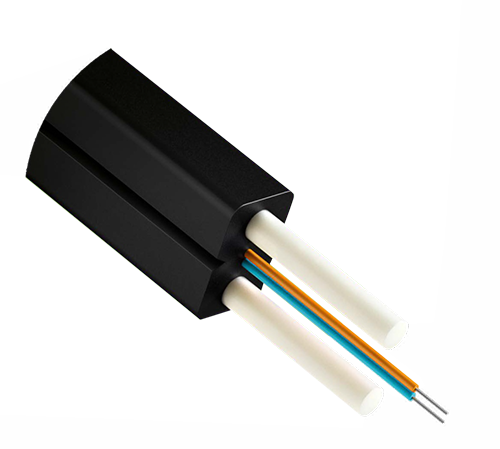 Кабель оптический FTTH DROP абонентский диэлектрический 1 волокно , черный, бухта 2км G657