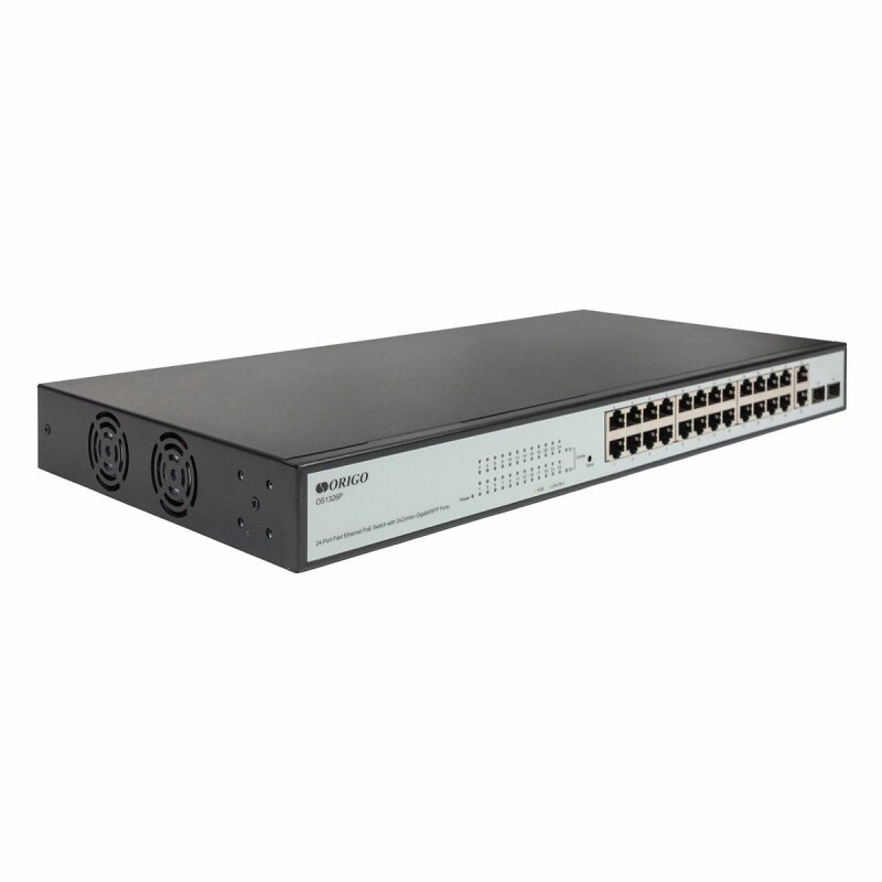Настраиваемый L2 PoE-коммутатор 24x100Base-TX PoE+, 2xCombo 1000Base-T/SFP, PoE-бюджет 280 Вт ORIGO