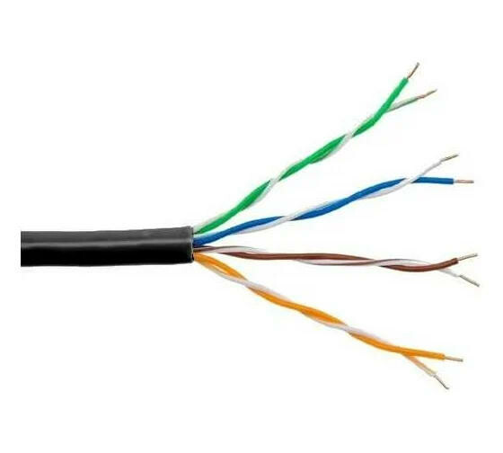 Кабель витая пара Bion BCL-U5451-301 U/UTP, кат.5e, 4x2x0,51мм, CCA, одножильный, PE, 305м, черный