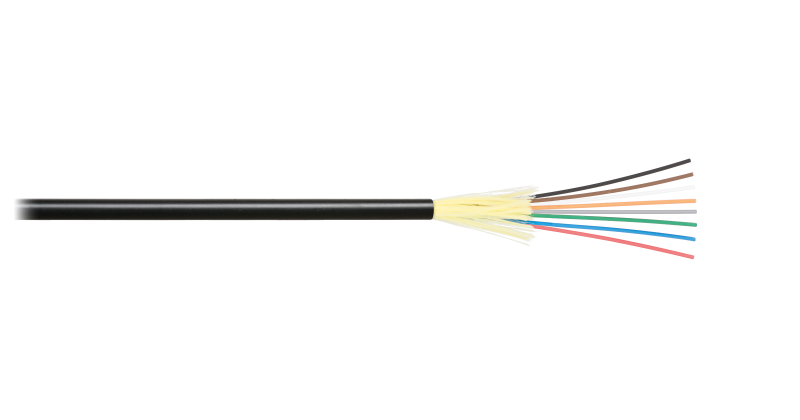Кабель NIKOMAX волоконно-оптический, 16 волокон, одномодовый 9/125мкм, NMF-4IS-016S2C-BK