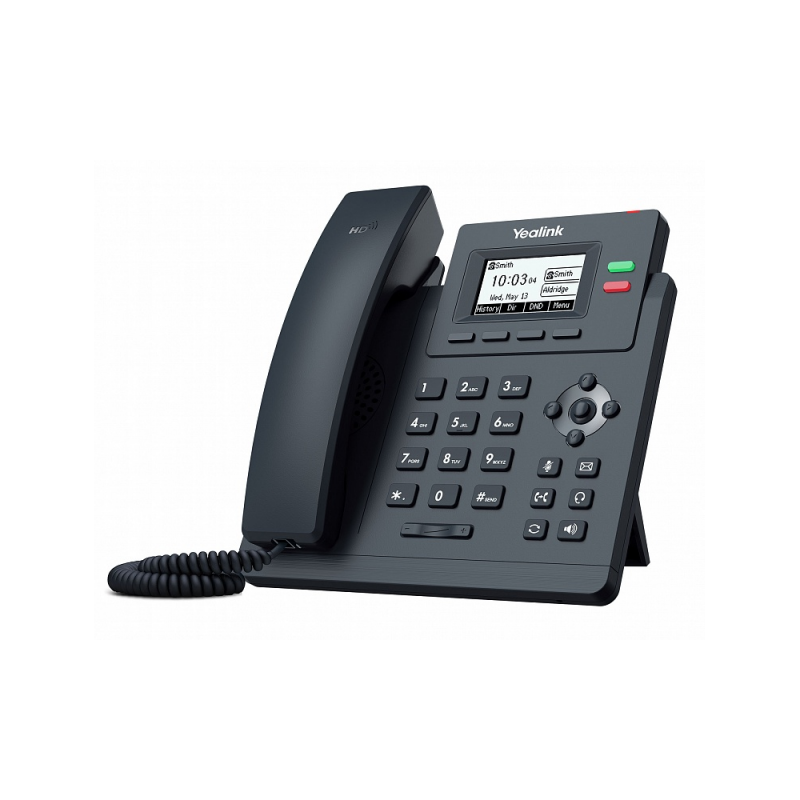 SIP-телефон Yealink SIP-T31P (без БП) , 2 аккаунта, POE (Комплектация без блока питания!)