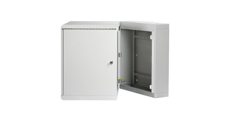 Настенный двухсекционный шкаф 19", 6U, IP55, Ш600хВ370хГ600мм, серый, TWM-066060-M-GY