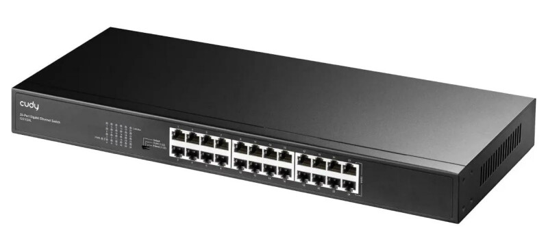 Коммутатор CUDY GS1024L, неуправляемый 24-портовый, (10/100/1000 Мбит/сек), DIP, 19"