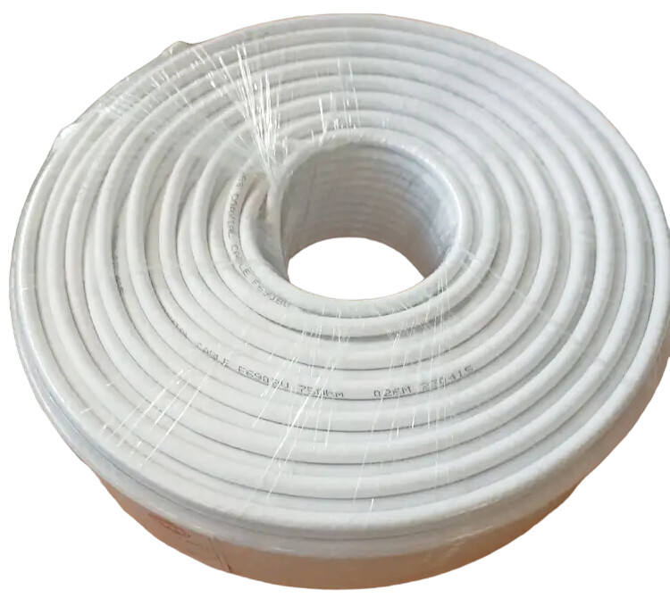 Кабель коаксиальный RG6 F690BV WHT TVBS [CCS 1.02мм; 6.91мм; 90%; белый, 100м]