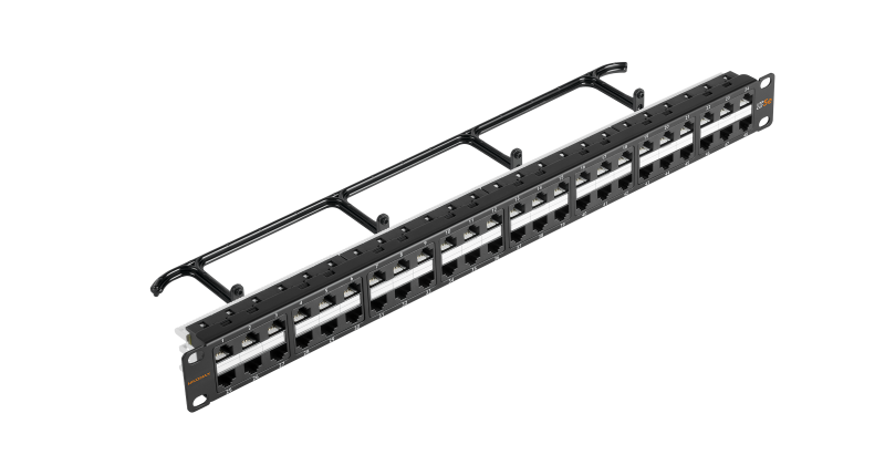 Коммутационная панель NIKOMAX 19", 1U, 48 портов, Кат.5e NMC-RP48UD2-1U-BK