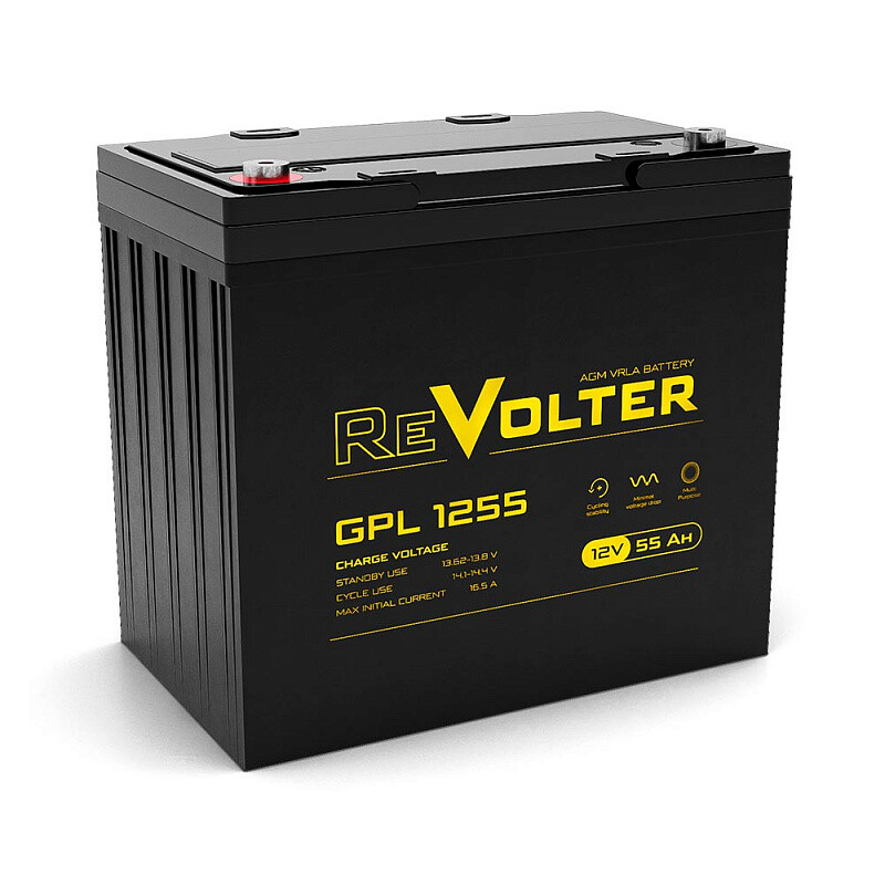Аккумуляторная батарея REVOLTER GPL 1255 (12V / 55Ah)