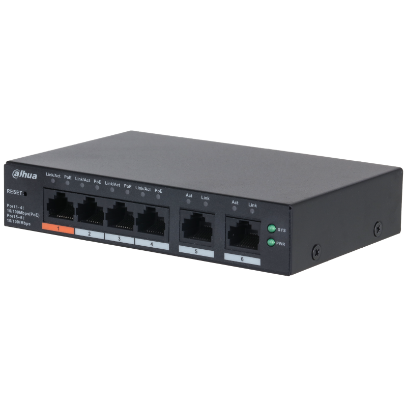 4-портовый PoE коммутатор с функцией облачного управления Dahua DH-CS4006-4ET2ET-60