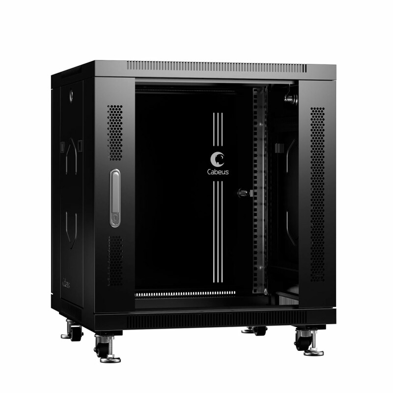 Шкаф телекоммуникационный напольный 19" 12U 600x800x730mm (ШхГхВ) SH-05C-12U60/80-BK