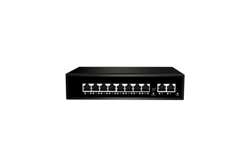 Коммутатор неуправляемый NETLAN 8_10/100Мбит/с PoE (af/at), 2_100Мбит/с RJ45 NLS-1110P
