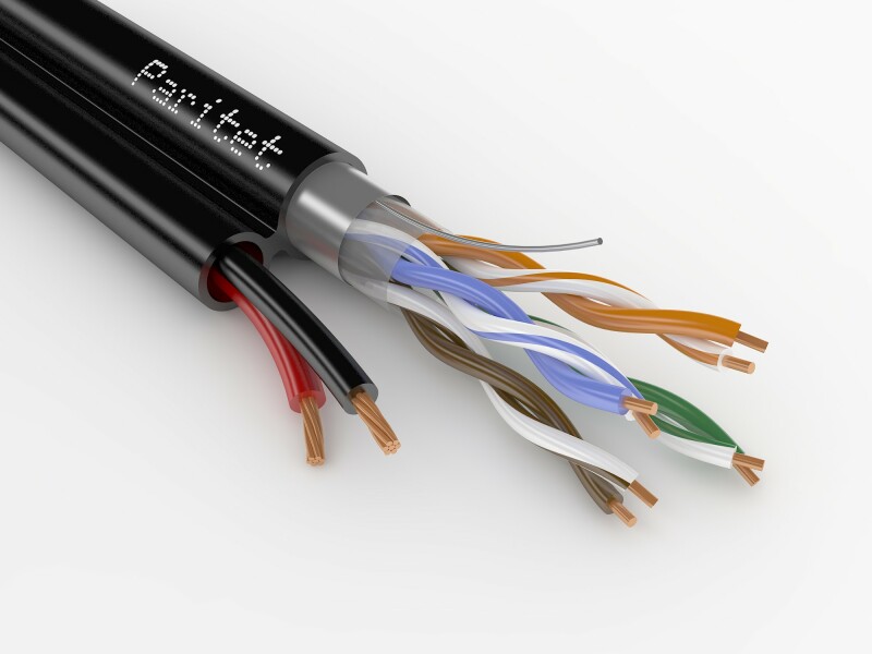 Кабель ParLan combi F/UTP4 Cat5e PE 2х0,75-145 для СКС и IP-сетей