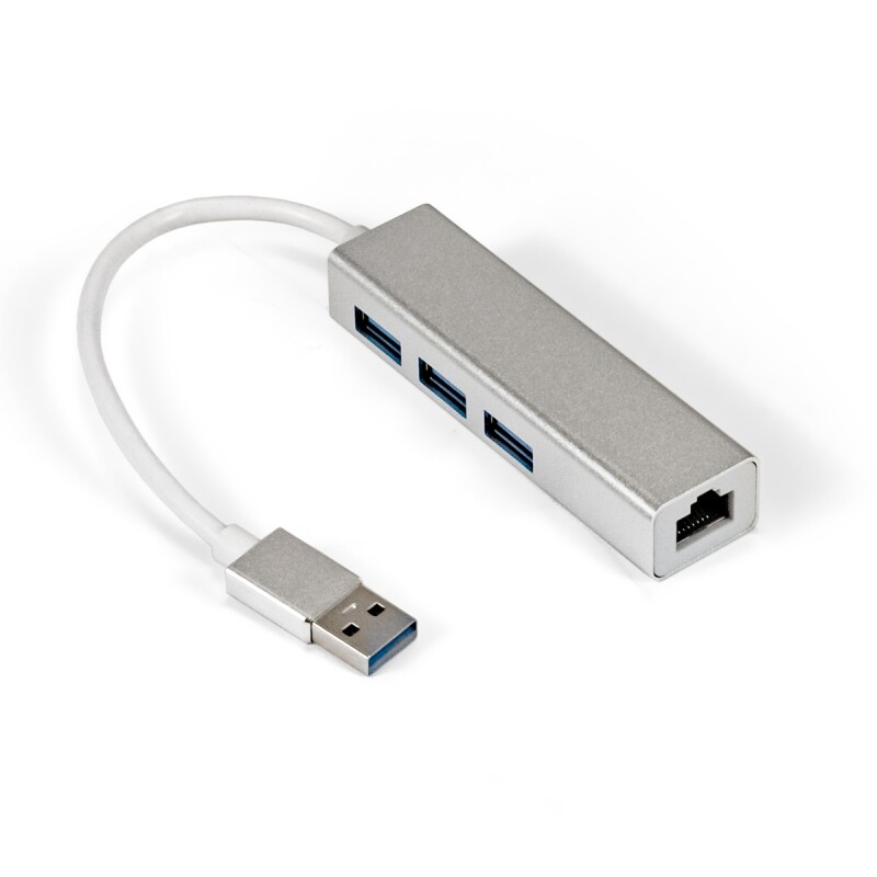 Кабель-адаптер для подключения к сети Ethernet и USB Hub ExeGate EXE-77U3T-45