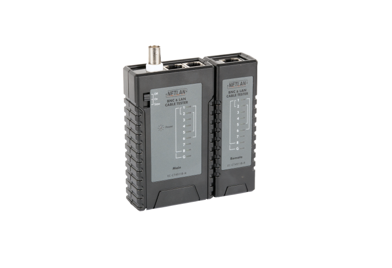 EC-CT4511B Кабельный тестер NETLAN, UTP/STP, RJ45, RJ12, RJ11, BNC комплект