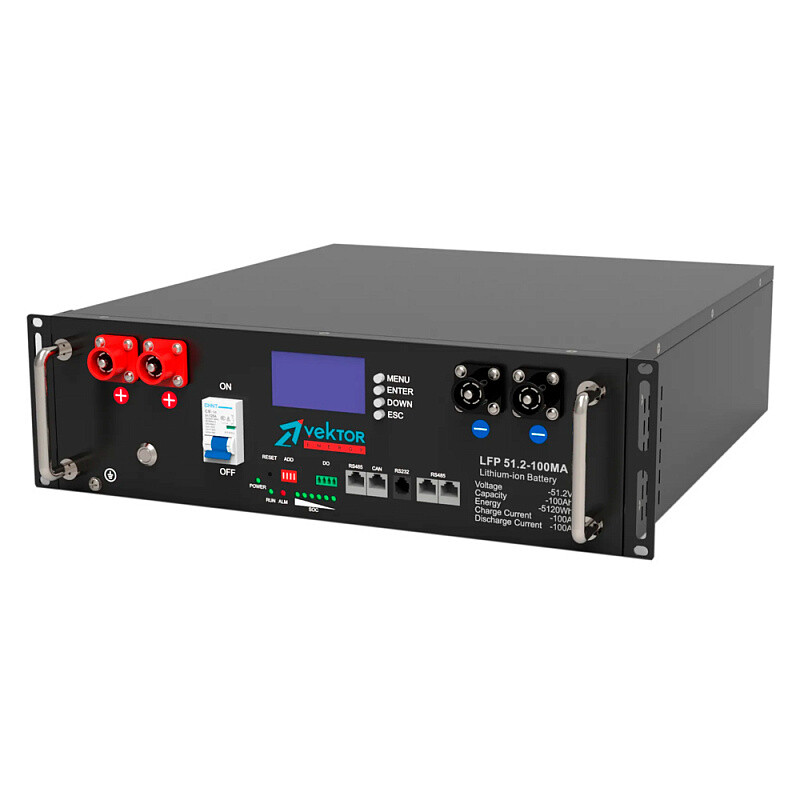 Аккумулятор Vektor LFP 51.2-100MA-3U (51.2V / 100Ah)