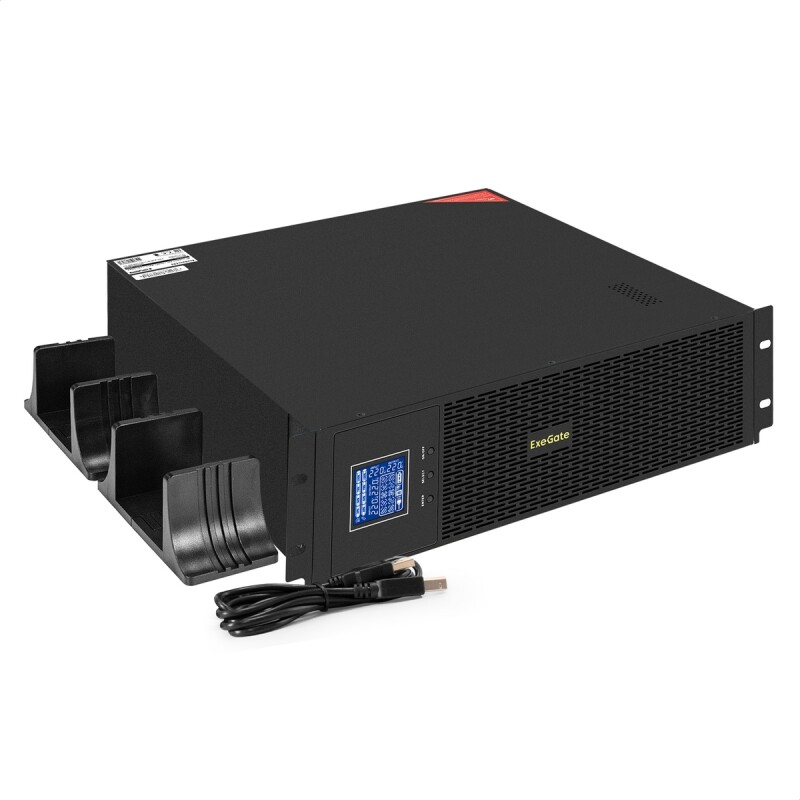 ИБП Pure Sine Wave ExeGate SinePower UHB-5000.LCD.AVR.6C13.RJ.USB.3U