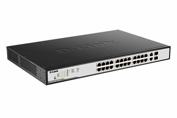 Настраиваемый L2 коммутатор с 24 портами 10/100/1000Base-T и 2 комбо-портами D-Link DGS-1100-26MPP