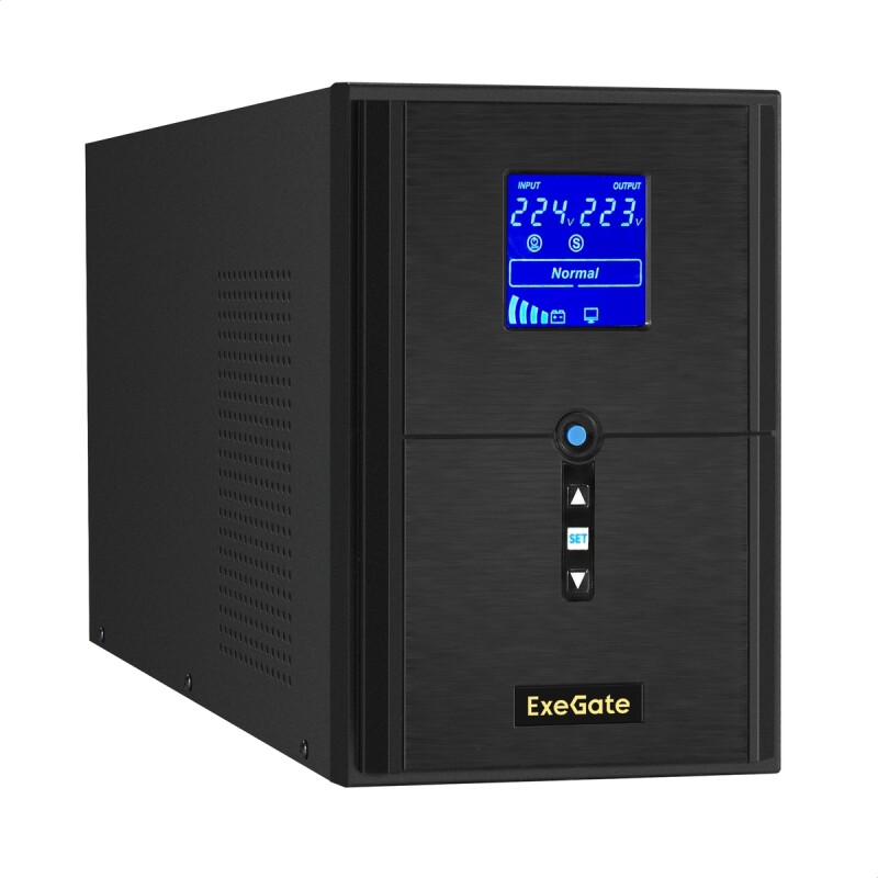ИБП (инвертор, синус, для котла) ExeGate SineTower SZ-3000.LCD.AVR.3SH.1C13.RJ.USB (3000VA/2400W, чи