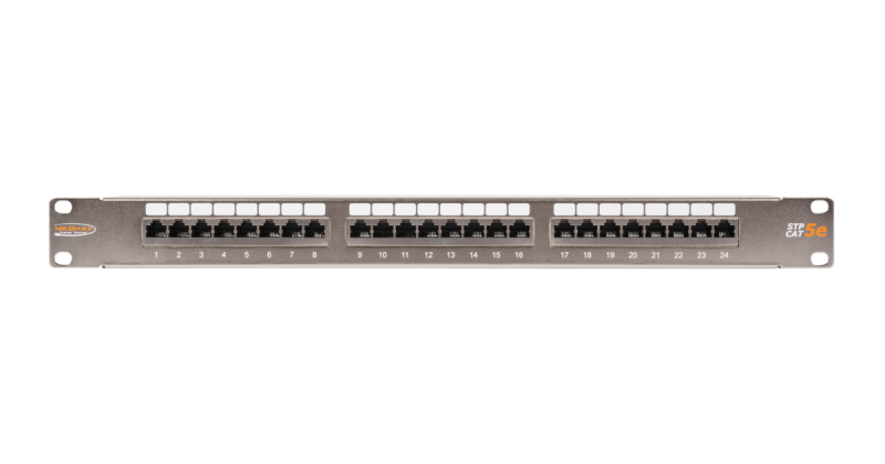 Экранированная патч-панель, 24 порта, 19, 1U, категория 5e NMC-RP24SD2-1U-MT